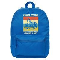 Camel Towing Retro Adult Humor Saying Funny Halloween Cool Gift 16 in Basic Backpack