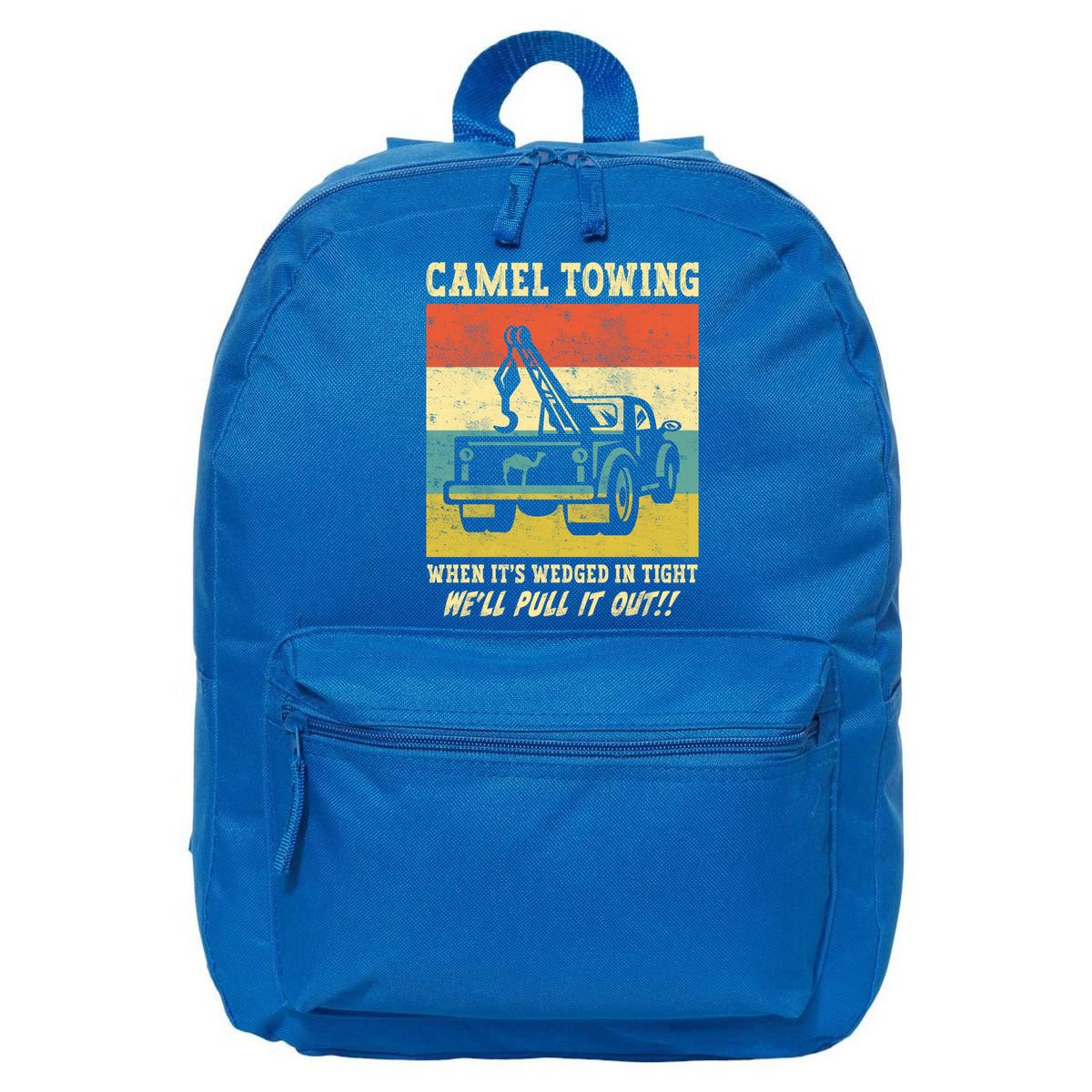 Camel Towing Retro Adult Humor Saying Funny Halloween Cool Gift 16 in Basic Backpack