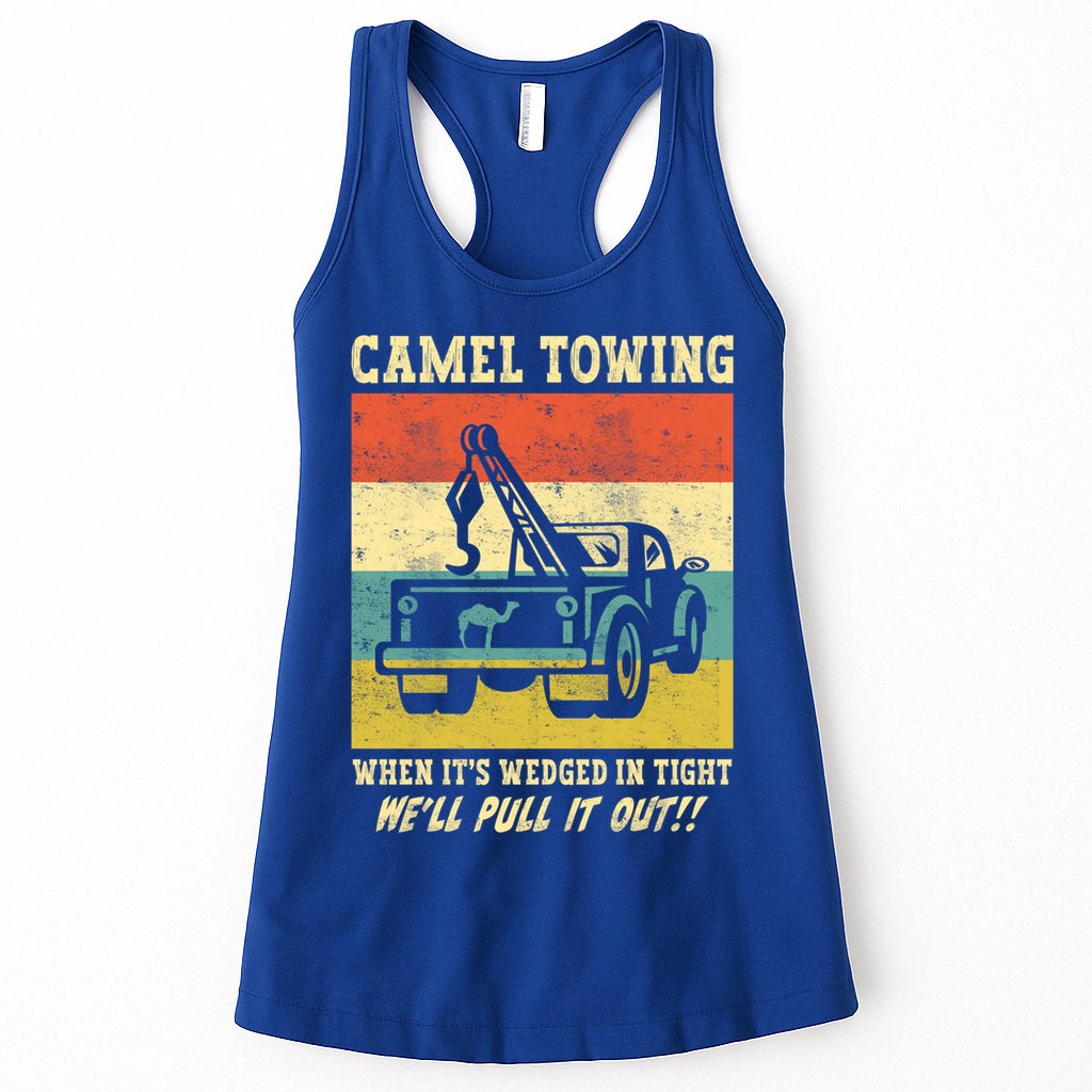 Camel Towing Retro Adult Humor Saying Funny Halloween Cool Gift Womens Tank Top