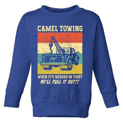 Camel Towing Retro Adult Humor Saying Funny Halloween Cool Gift Toddler Sweatshirt