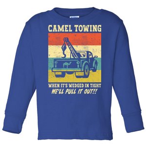 Camel Towing Retro Adult Humor Saying Funny Halloween Cool Gift Toddler Long Sleeve Shirt