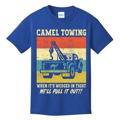 Camel Towing Retro Adult Humor Saying Funny Halloween Cool Gift Kids T-Shirt