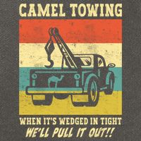 Camel Towing Retro Adult Humor Saying Funny Halloween Cool Gift Cotton Canvas Backpack