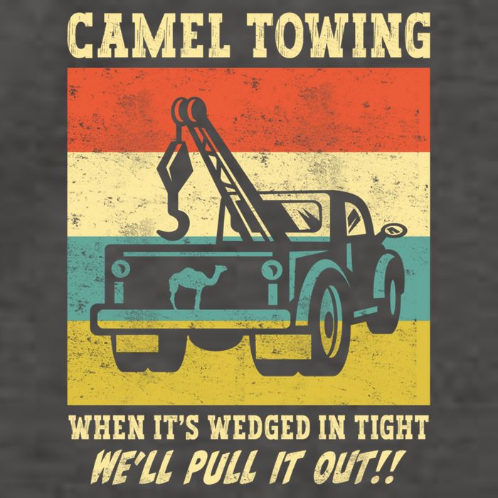 Camel Towing Retro Adult Humor Saying Funny Halloween Cool Gift Vector Backpack