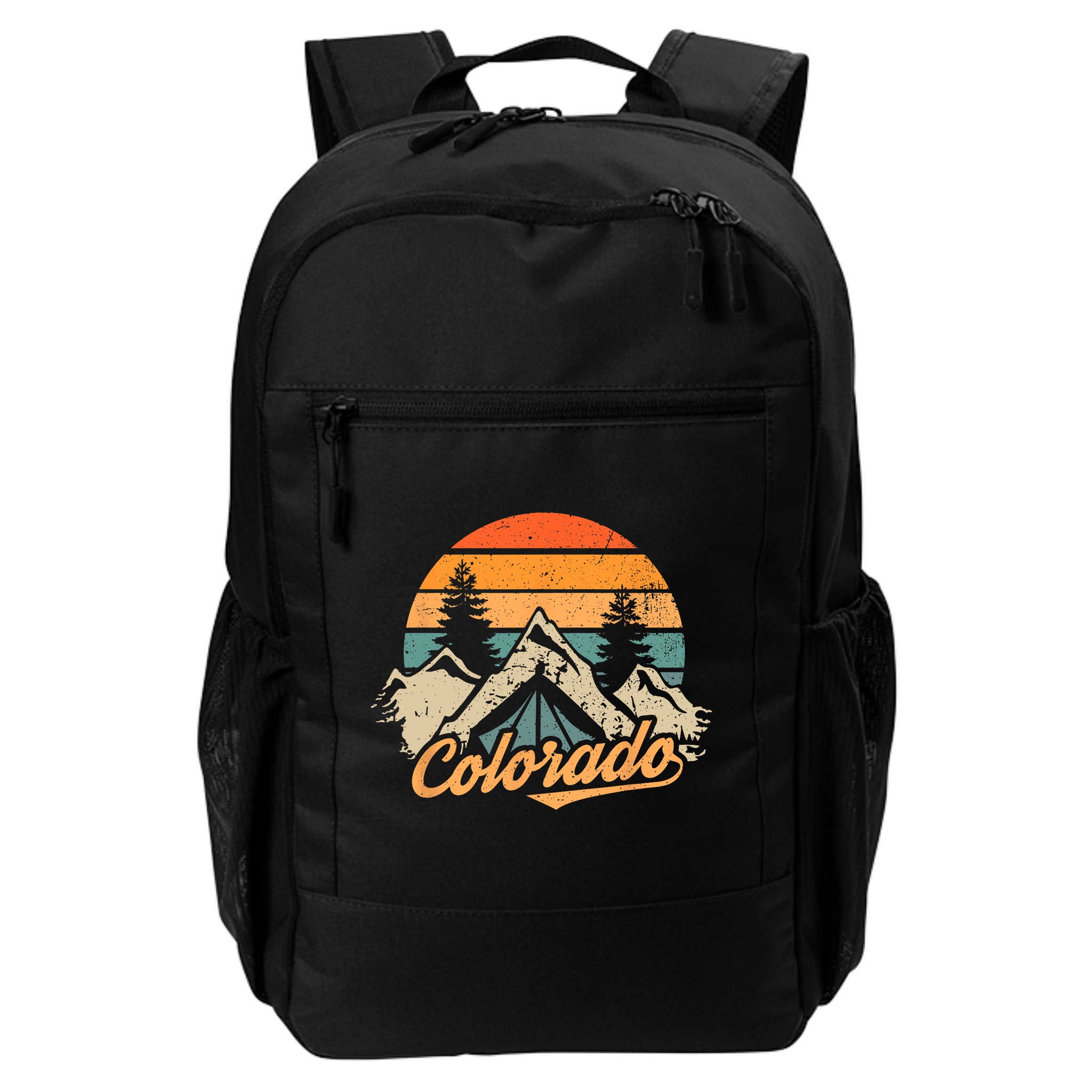 Colorado Tee Retro Vintage Mountains Nature Hiking Backpack