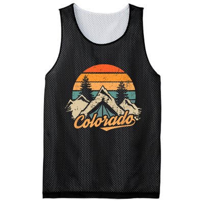 Colorado Tee Retro Vintage Mountains Nature Hiking Mesh Reversible Basketball Jersey Tank