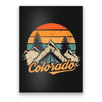 Colorado Tee Retro Vintage Mountains Nature Hiking Poster