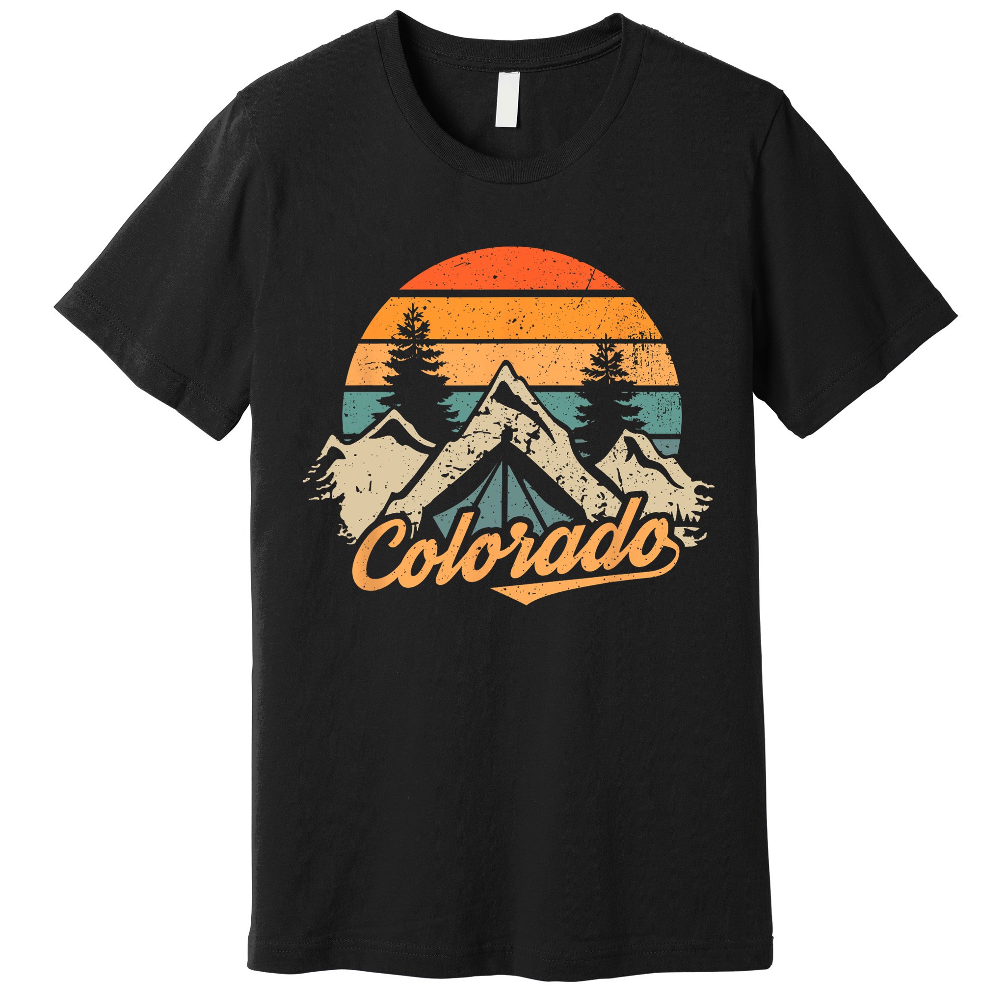 Colorado Tee Retro Vintage Mountains Nature Hiking Premium T-Shirt