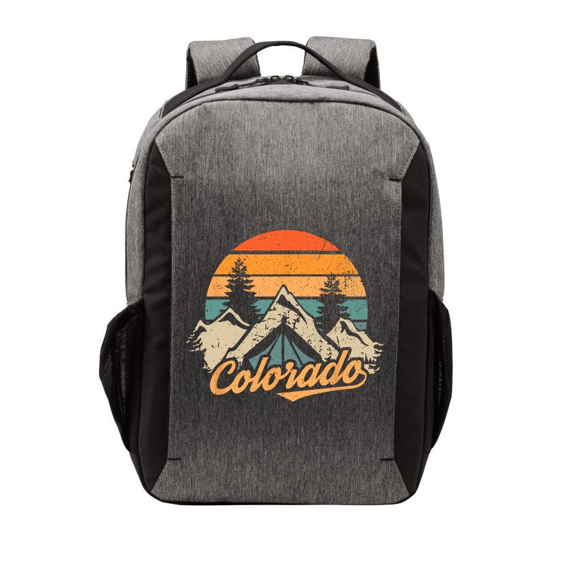 Colorado Tee Retro Vintage Mountains Nature Hiking Vector Backpack