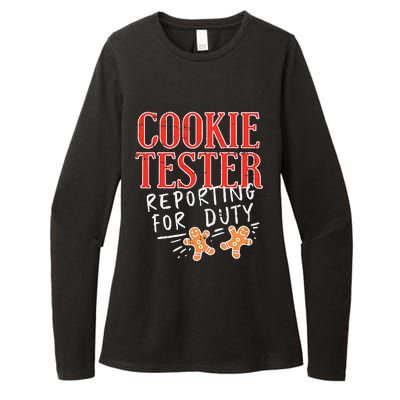 Cookie Tester Reporting Duty Funny Christmas Xmas Gifts Womens CVC Long Sleeve Shirt