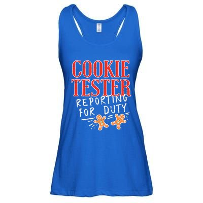 Cookie Tester Reporting Duty Funny Christmas Xmas Gifts Ladies Essential Flowy Tank