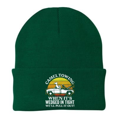 Camel Towing Retro Humor Saying Funny Transport Halloween Gift Knit Cap Winter Beanie