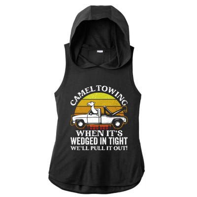 Camel Towing Retro Humor Saying Funny Transport Halloween Gift Ladies PosiCharge Tri-Blend Wicking Draft Hoodie Tank