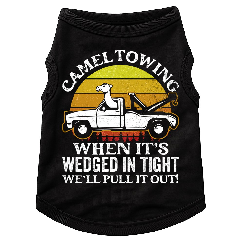 Camel Towing Retro Humor Saying Funny Transport Halloween Gift Doggie Tank