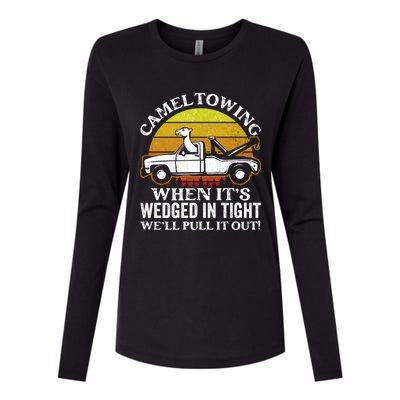 Camel Towing Retro Humor Saying Funny Transport Halloween Gift Womens Cotton Relaxed Long Sleeve T-Shirt