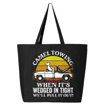 Camel Towing Retro Humor Saying Funny Transport Halloween Gift 25L Jumbo Tote