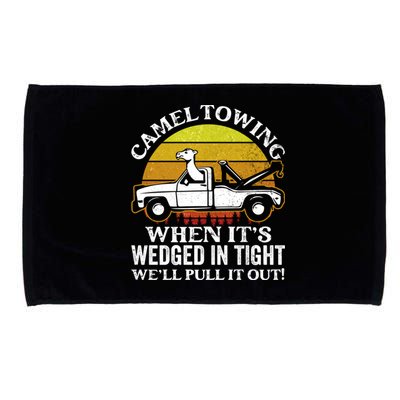 Camel Towing Retro Humor Saying Funny Transport Halloween Gift Microfiber Hand Towel