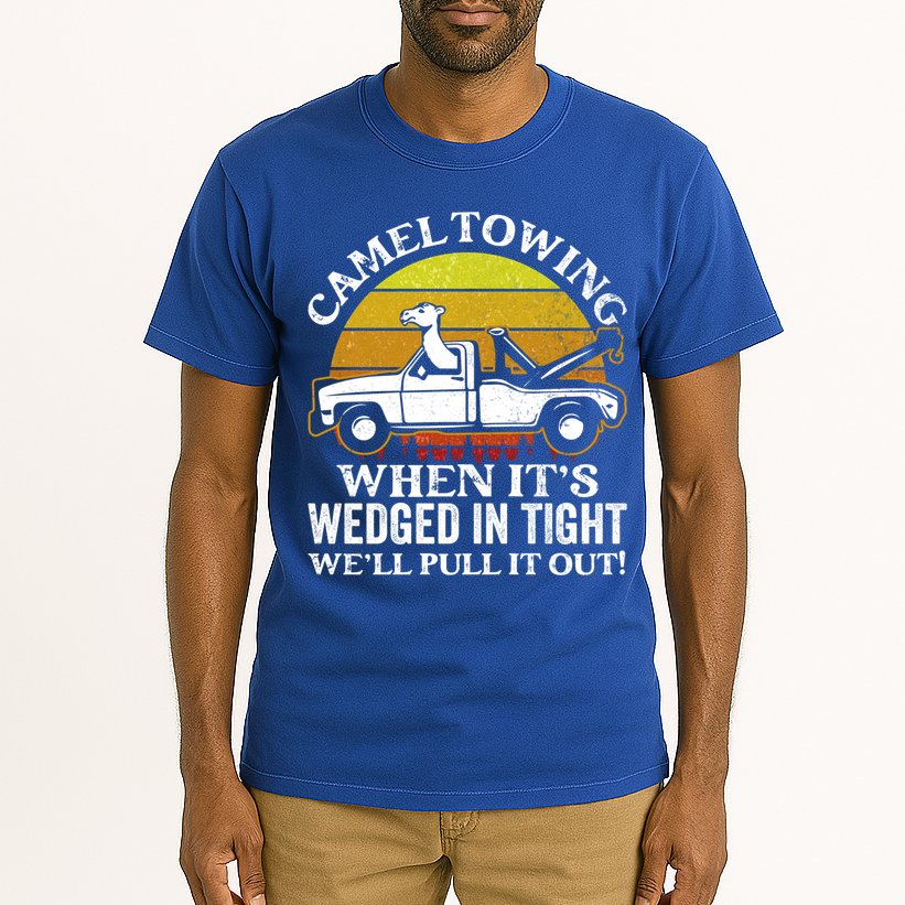 Camel Towing Retro Humor Saying Funny Transport Halloween Gift Tall T-Shirt