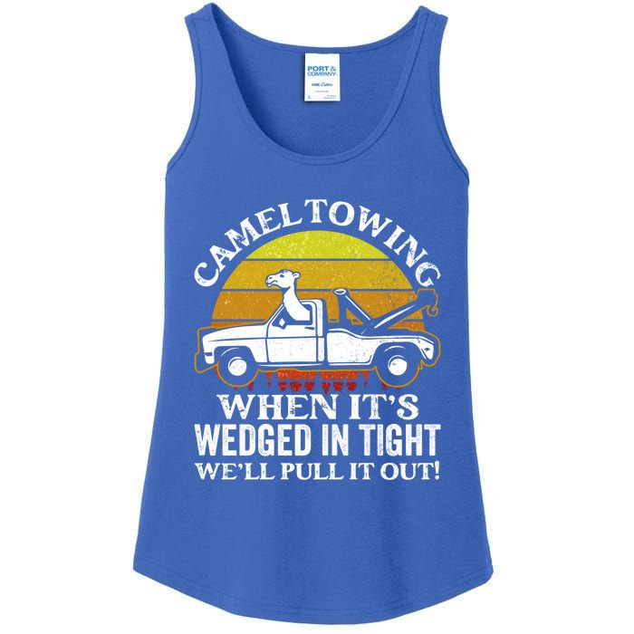 Camel Towing Retro Humor Saying Funny Transport Halloween Gift Ladies Essential Tank