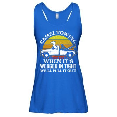 Camel Towing Retro Humor Saying Funny Transport Halloween Gift Ladies Essential Flowy Tank
