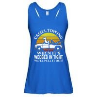 Camel Towing Retro Humor Saying Funny Transport Halloween Gift Ladies Essential Flowy Tank