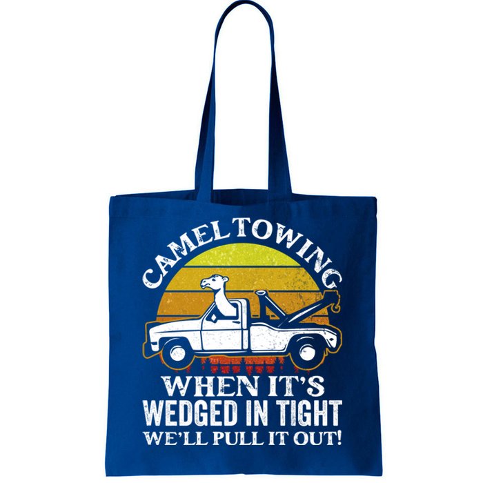 Camel Towing Retro Humor Saying Funny Transport Halloween Gift Tote Bag