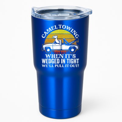 Camel Towing Retro Humor Saying Funny Transport Halloween Gift Tumbler