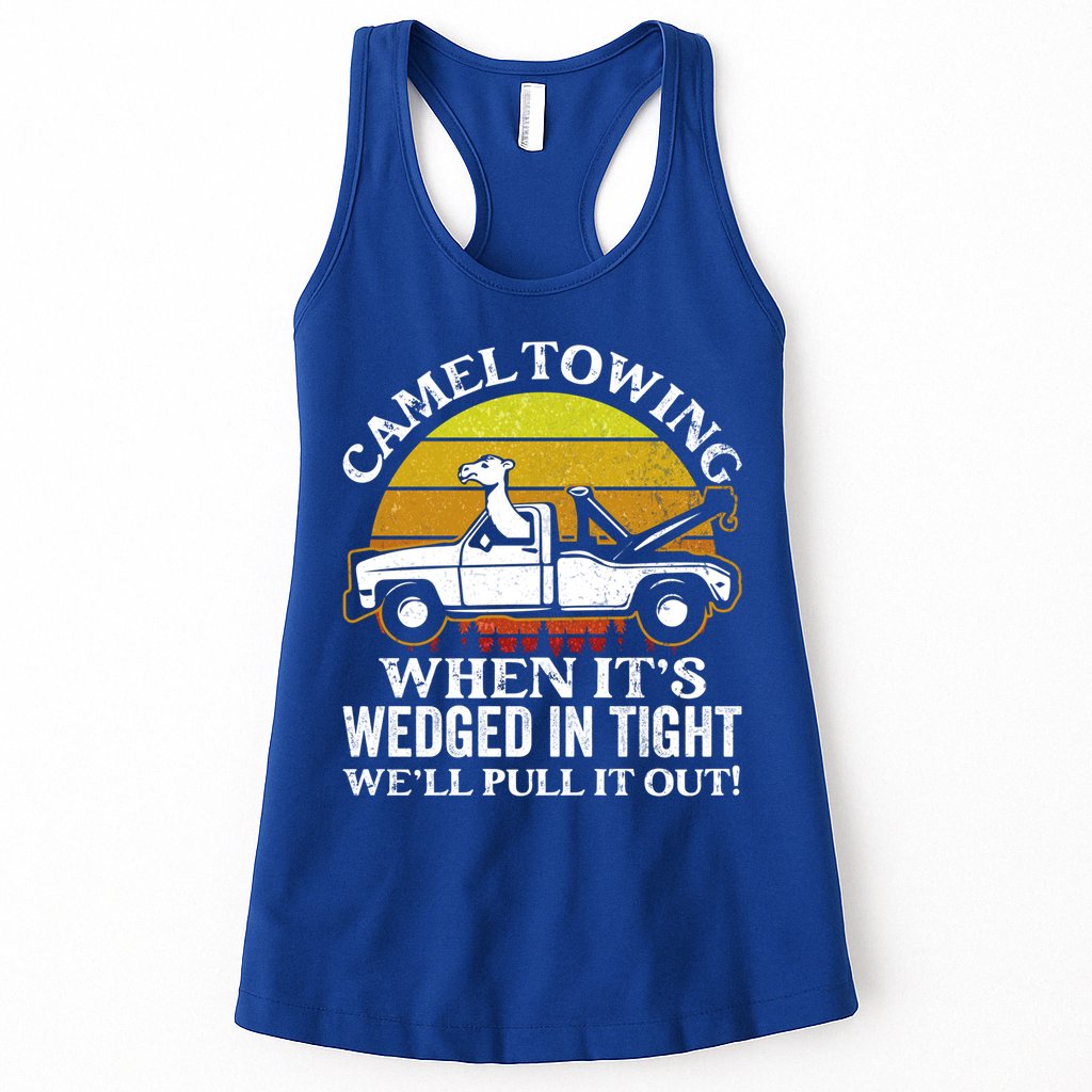 Camel Towing Retro Humor Saying Funny Transport Halloween Gift Womens Tank Top