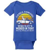 Camel Towing Retro Humor Saying Funny Transport Halloween Gift Baby Bodysuit