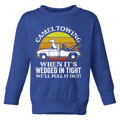 Camel Towing Retro Humor Saying Funny Transport Halloween Gift Toddler Sweatshirt