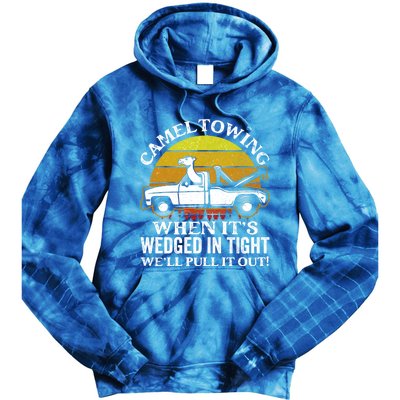 Camel Towing Retro Humor Saying Funny Transport Halloween Gift Tie Dye Hoodie