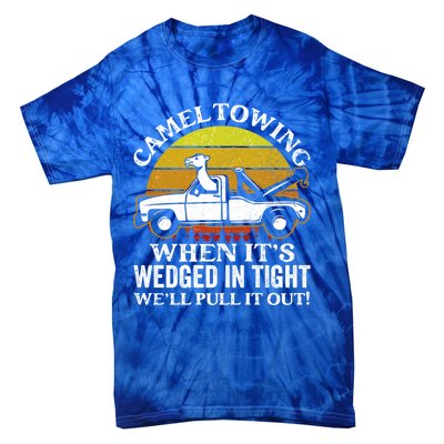 Camel Towing Retro Humor Saying Funny Transport Halloween Gift Tie-Dye T-Shirt