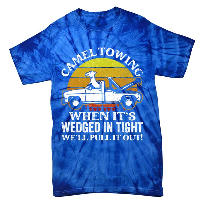 Camel Towing Retro Humor Saying Funny Transport Halloween Gift Tie-Dye T-Shirt