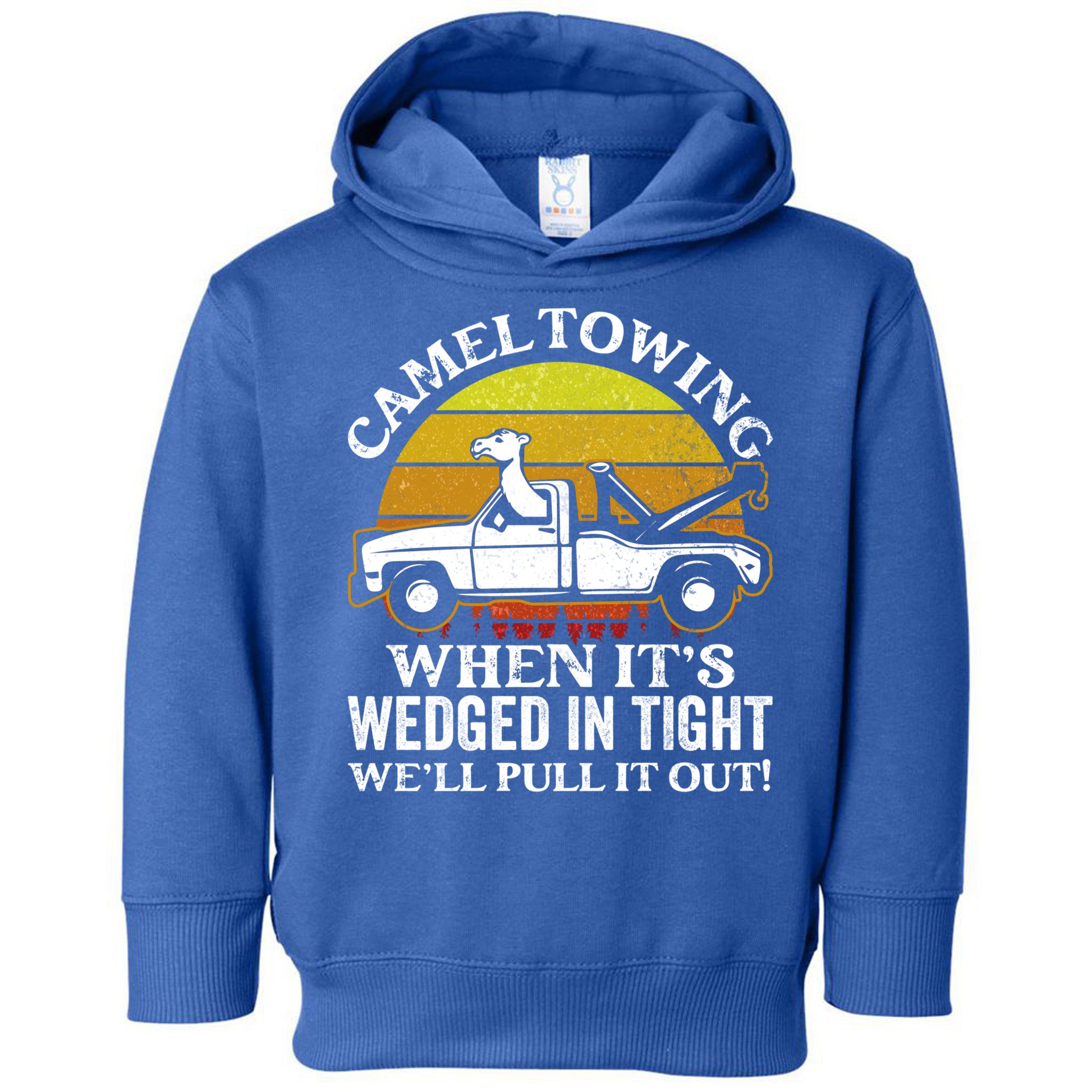 Camel Towing Retro Humor Saying Funny Transport Halloween Gift Toddler Hoodie
