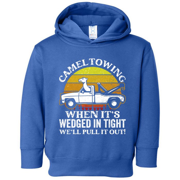 Camel Towing Retro Humor Saying Funny Transport Halloween Gift Toddler Hoodie