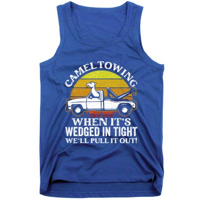 Camel Towing Retro Humor Saying Funny Transport Halloween Gift Tank Top