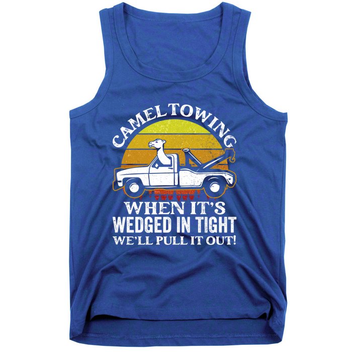 Camel Towing Retro Humor Saying Funny Transport Halloween Gift Tank Top