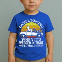 Camel Towing Retro Humor Saying Funny Transport Halloween Gift Toddler T-Shirt