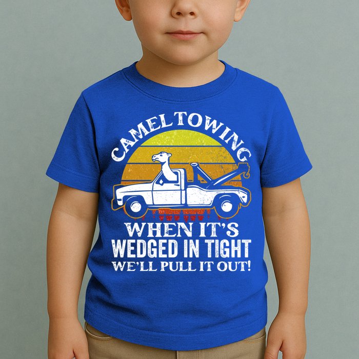 Camel Towing Retro Humor Saying Funny Transport Halloween Gift Toddler T-Shirt