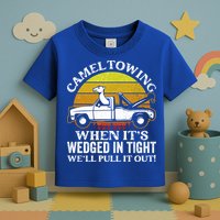 Camel Towing Retro Humor Saying Funny Transport Halloween Gift Toddler T-Shirt