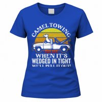 Camel Towing Retro Humor Saying Funny Transport Halloween Gift Women's T-Shirt