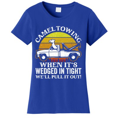 Camel Towing Retro Humor Saying Funny Transport Halloween Gift Women's T-Shirt