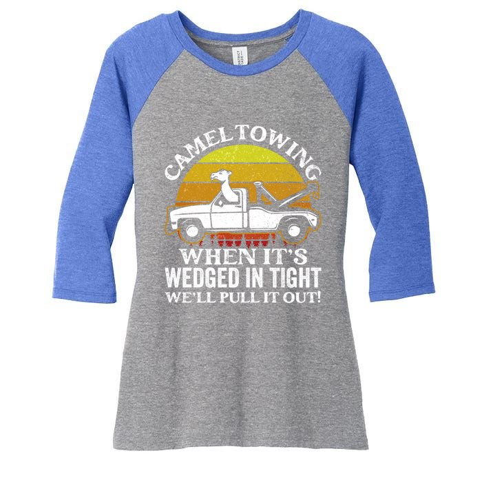 Camel Towing Retro Humor Saying Funny Transport Halloween Gift Women's Tri-Blend 3/4-Sleeve Raglan Shirt