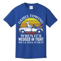 Camel Towing Retro Humor Saying Funny Transport Halloween Gift Kids T-Shirt