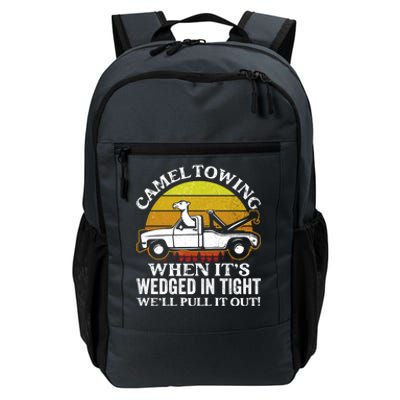 Camel Towing Retro Humor Saying Funny Transport Halloween Gift Daily Commute Backpack