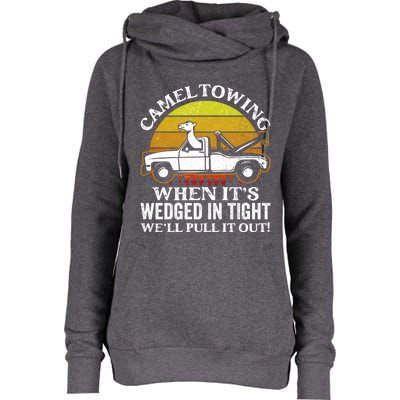 Camel Towing Retro Humor Saying Funny Transport Halloween Gift Womens Funnel Neck Pullover Hood