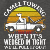 Camel Towing Retro Humor Saying Funny Transport Halloween Gift Vector Backpack