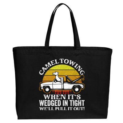 Camel Towing Retro Humor Saying Funny Transport Halloween Gift Cotton Canvas Jumbo Tote