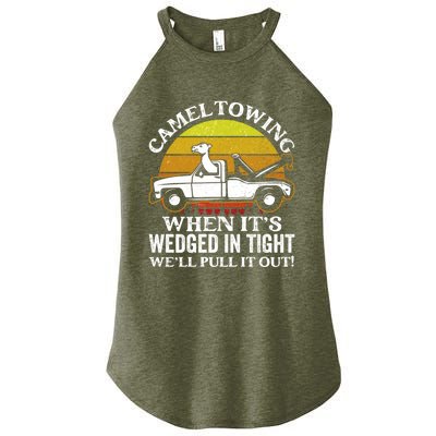 Camel Towing Retro Humor Saying Funny Transport Halloween Gift Women's Perfect Tri Rocker Tank