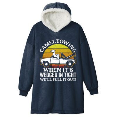 Camel Towing Retro Humor Saying Funny Transport Halloween Gift Hooded Wearable Blanket